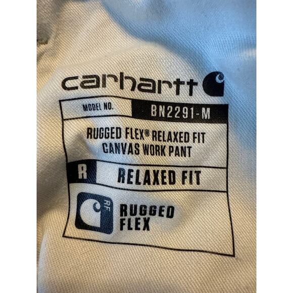 Carhartt Mens Rugged Flex Relaxed Fit Canvas Work Pant 36x30 Tan - Picture 9 of 12